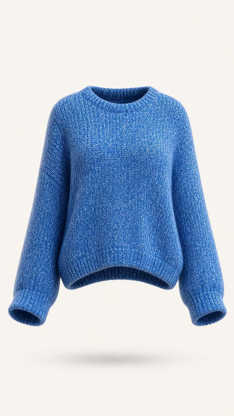 Sincerely Jules Sweater Womens Small Heathered Blue Textured Knit